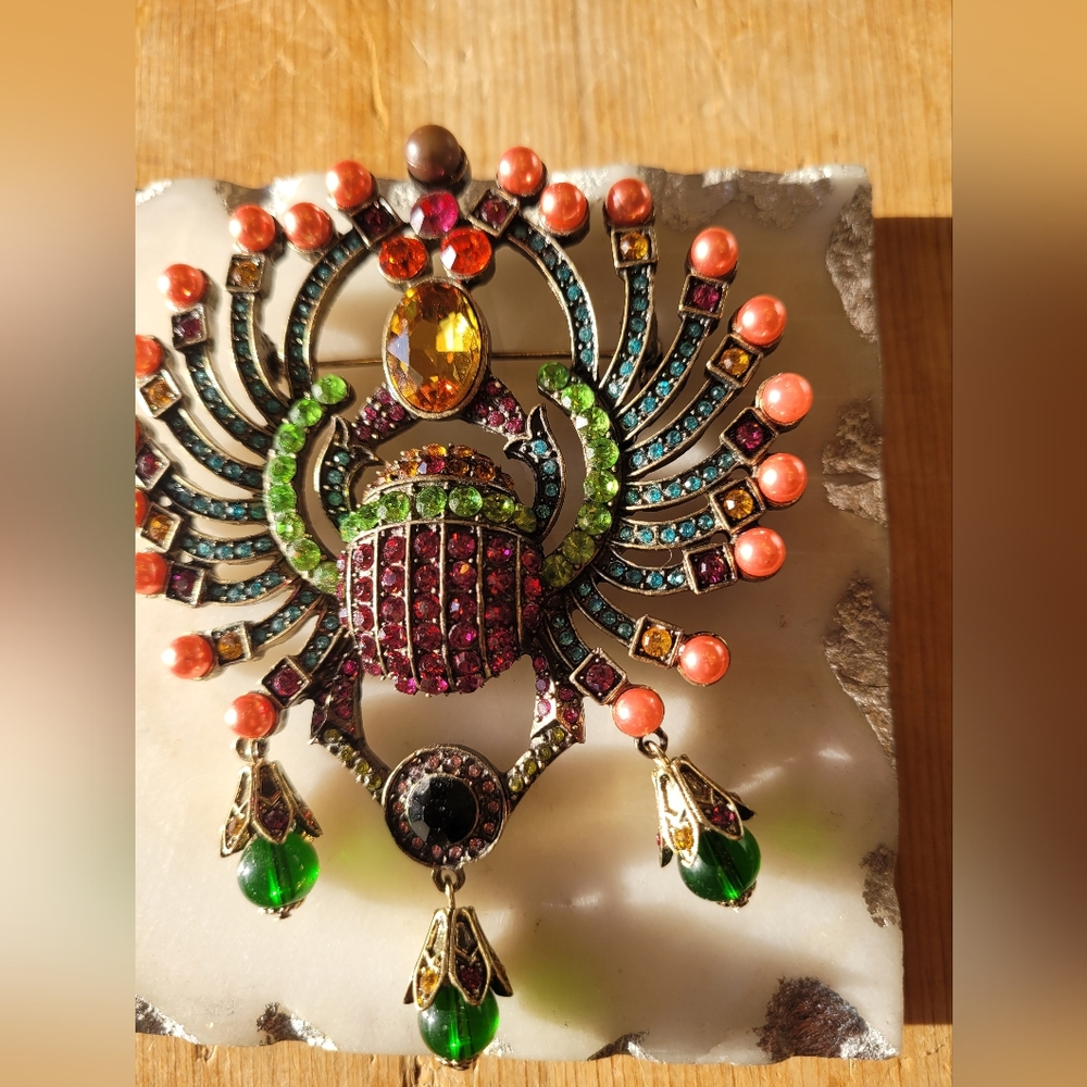 Heidi Daus Spider Colorful Brooch New